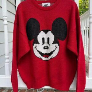 Vintage 90s JED Retro Mickey Mouse Big Face Sweater Size XL Men’s Disney 1988
